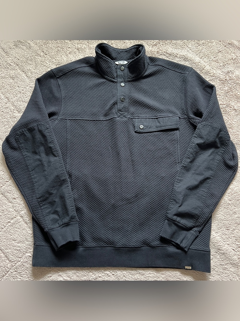 Duluth Trading Co. AirLoc Snap Neck Pullover Sporty Athleisure Outdoor Sz L